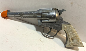 Vintage Roy Rogers Cap Pistol w Horse Grips 50s 1950s Toy Cowboy