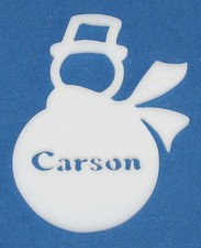 Personalized Snowman Ornament - 12 Colors