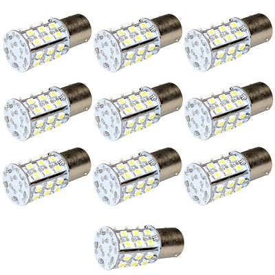 10pcs BA15s Bayonet Base 30-LEDs SMD Bulbs Warm White for #93-1156 RV Lights