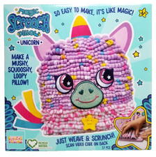 Magic Scrunch Pillow UNICORN Kids Craft Kit Fleece Felt Stickers