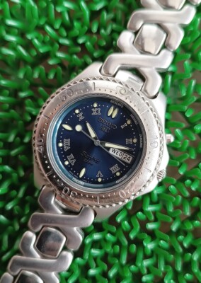 NICE SEIKO AGS KINETIC 5M23-6B60 SCUBA 200M. BLUE DIAL STAINLESS