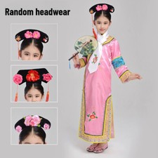 Girls Qing Dynasty Princess Dress Chinese Traditional Style Costume Cosplay Cute