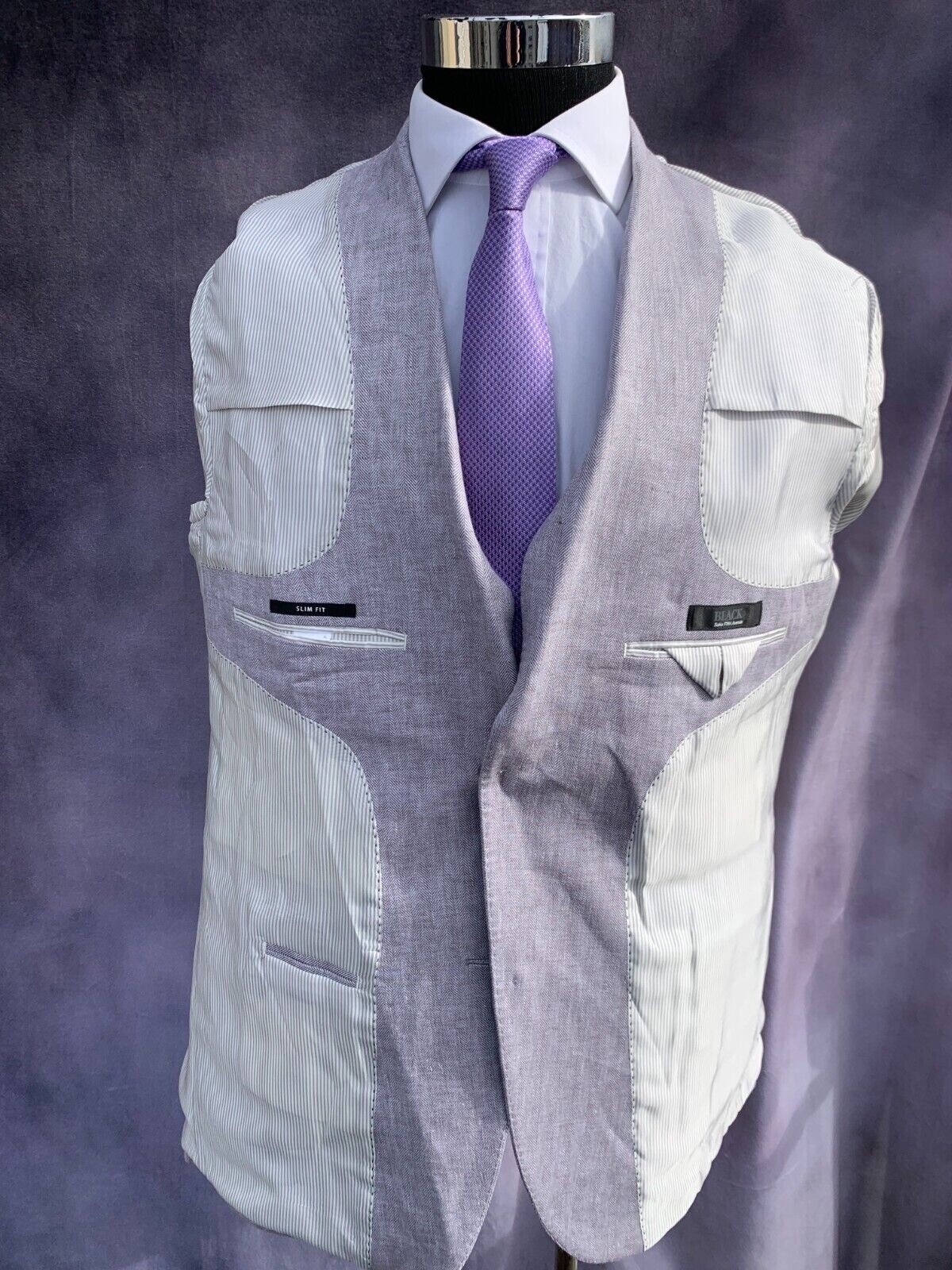 ⭐️ NEW SAKS FIFTH  AVENUE SLIM MANZONI LINEN  SPORT COAT JACKET LARGE 42 ⭐️