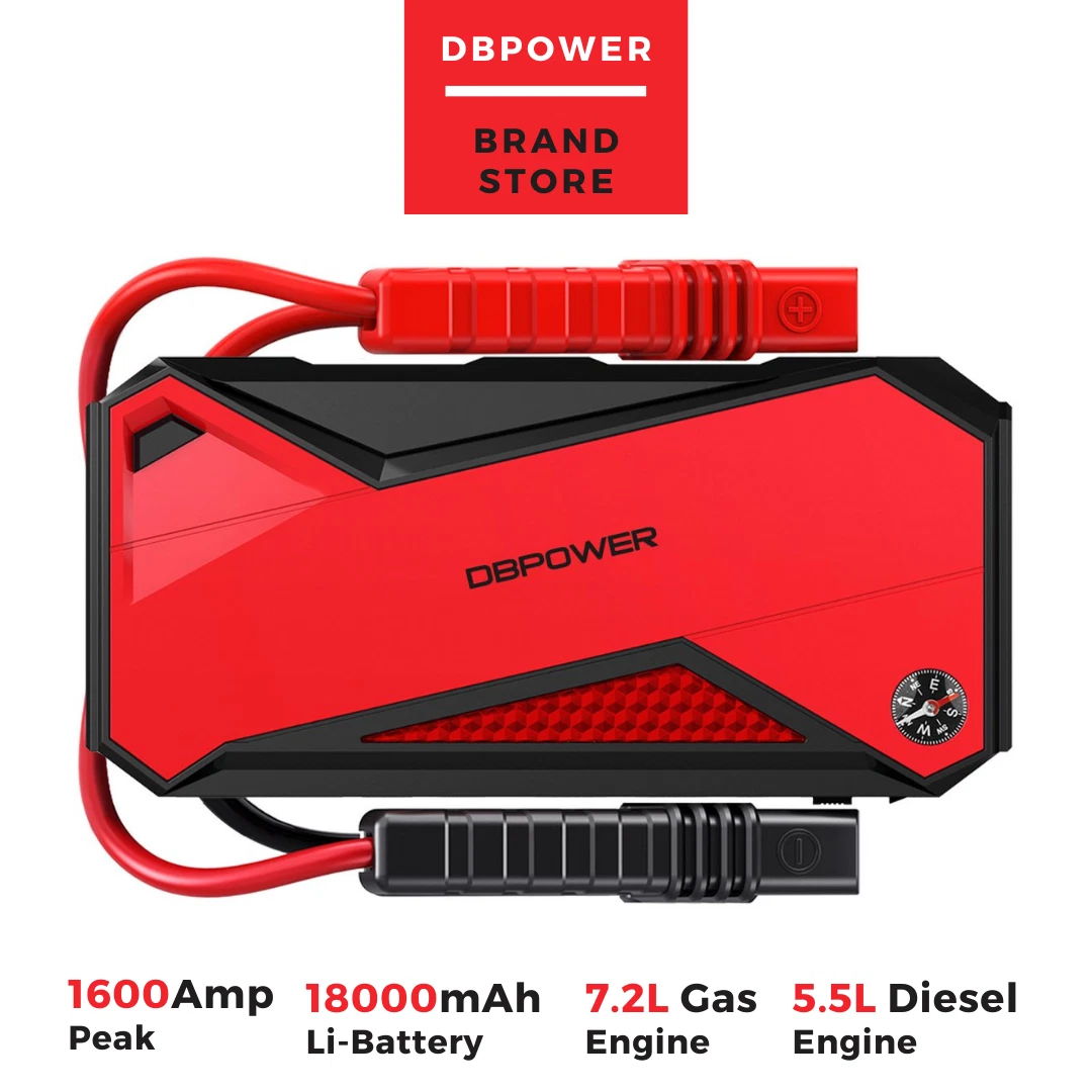 Portable Jump Starter for Car Battery DBPOWER 1600Amp Peak