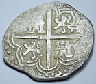 1556-98 Philip II Spanish Silver 1 Reales Genuine 1500s Colonial Pirate Cob Coin
