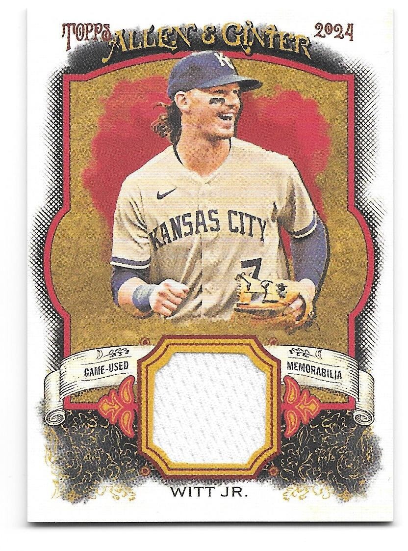 2024 Allen & Ginter BOBBY WITT Jr. Relics A -KANSAS CITY ROYALS 