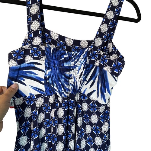 1 state beach maxi sun dress womans size XSmall navy blue white beach coverup - Picture 8 of 15