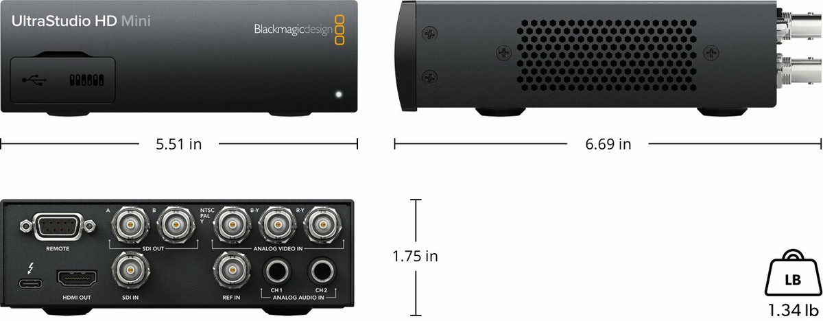 Blackmagic UltraStudio HD Mini 3G-SDI HDMI broadcast box video