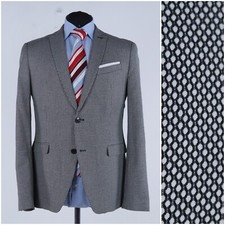 Giacca cappotto sportivo uomo ZARA blazer 42R taglia UK grigio orzo