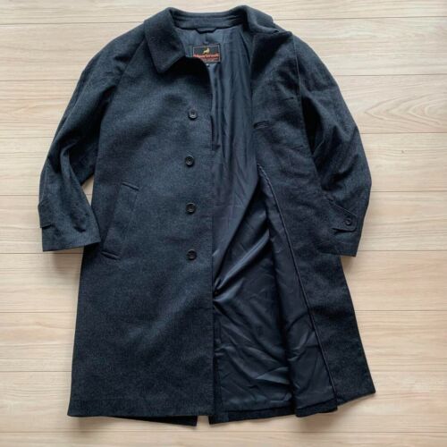Moorbrook Cashmere 100 Balmacaan Coat, Charcoal Gray, Made in England, - Picture 2 of 12