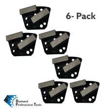 6PK Bolt on Trapezoid Diamond Grinding Disc for Concrete Grinders Medium Bond