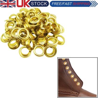 12mm Eyelets Grommets Brass Rust Proof Clothing Repair Sewing Craft 100pcs 2mm