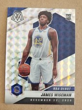 2020-21 Mosaic James Wiseman Silver Mosaic Prizm NBA Debut Rookie #266 Warriors
