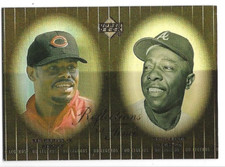 KEN GRIFFEY JR HANK AARON 2000 UPPER DECK REFLECTIONS IN TIME R1 REDS BRAVES HOF