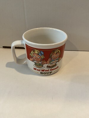 Vtg  1997 Cambell's M'm! M'm! Good! soup large coffee mug cup kids advertise