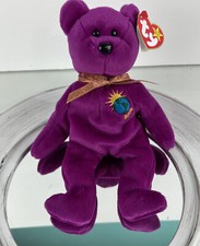 ERROR Ty Beanie Babies  Millenium  Bear Extra Rare "Millenium" Ear tag 025