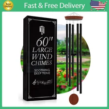 60" Extra Large Wind Chimes for outside Deep Tone - Soothing Wind Chimes Outdoor