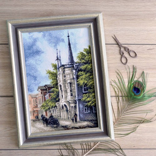 Adult Cross Stitch Kit Old City Landscape Embroidery Kit with Counted Pattern - Picture 2 of 10