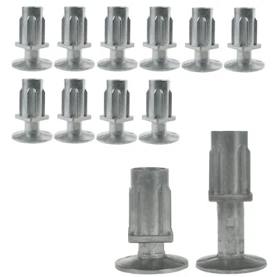 PACK x 12 - 30mm SQUARE TABLE LEGS ADJUSTABLE FOOT INSERTS FOR CATERING TABLES