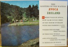 Irish Postcard Meeting of the Waters AVOCA Wicklow Thomas Moore Poem Cardall 138