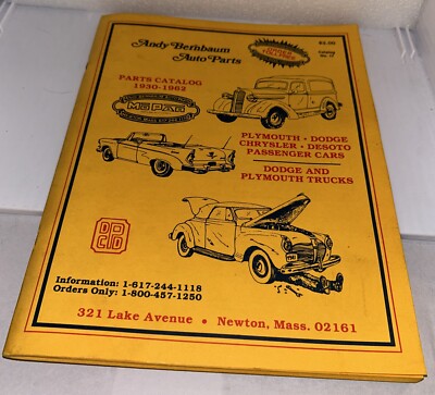 Andy Bernbaum Auto Parts Newton, Mass 1987 Parts Catalog No. 17
