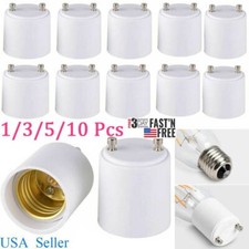 Light Socket Adapter Screw Base GU24 To E26 E27 Bulb Lamp Converter Connector US