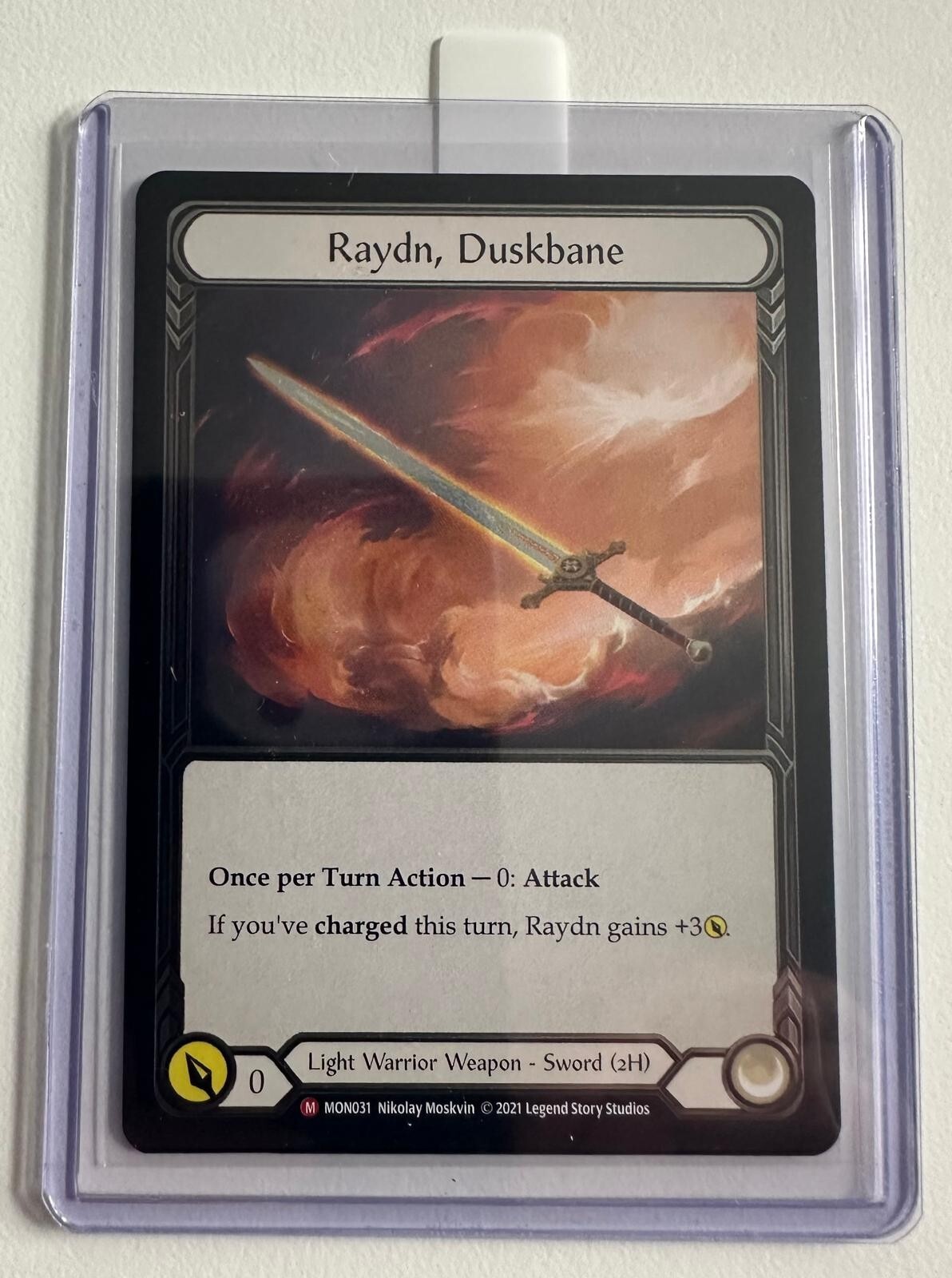 2021 Flesh and Blood TCG Monarch Raydn, Duskbane MON031 Majestic Cold Foil