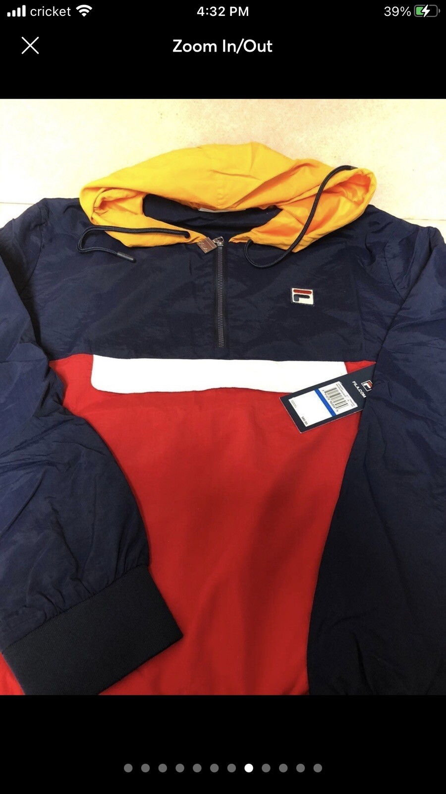 Felpa con cappuccio frangivento fila sgombro taglia 2