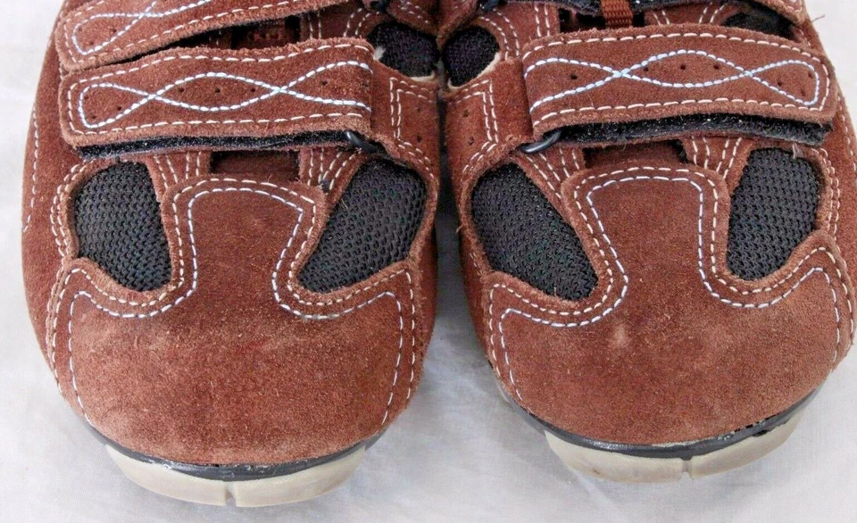 Sapato de ciclismo feminino Specialized Body Geometry marrom 3 alças mountain bike MTB 7 - Imagem 4 de 4