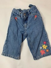 Gymboree Aloha Sunshine Floral Embroidered Denim Bermuda Shorts 5
