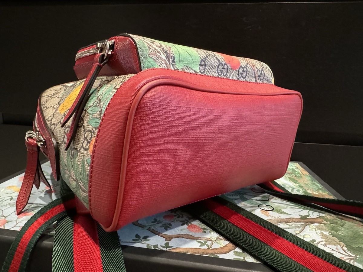 GUCCI GG Supreme Monogram Tian Web Small Backpack | eBay
