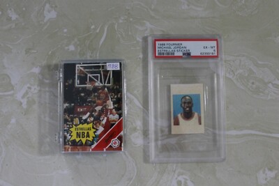 1988 Fournier Estrellas De La NBA - 33 Card Boxed Set with PSA 6 Jordan Sticker