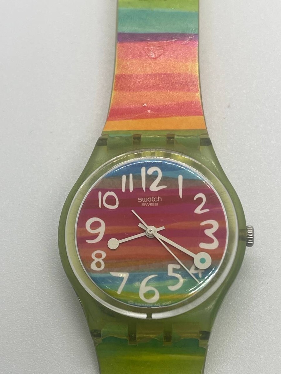 Swatch-2003-Color The Sky-GS124-Rainbow-Unisex-Working-Vintage