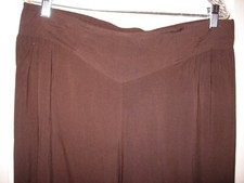 Cato , Brown, Woven, Lightweight Airy , Wide Leg, Pull On Pants, Plus, 14/16