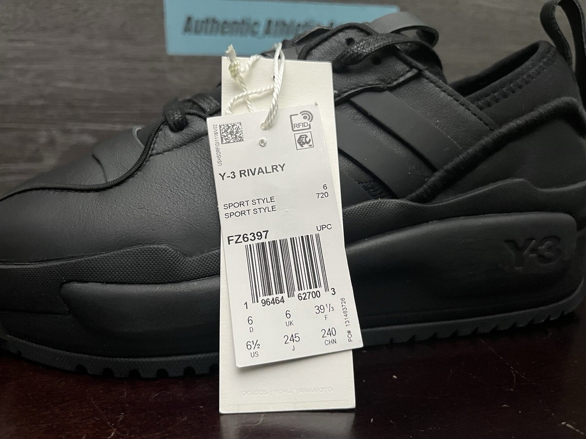 Adidas Y-3 Rivalry Low Black Sneaker Shoes Mens Size 6.5 / Womens 