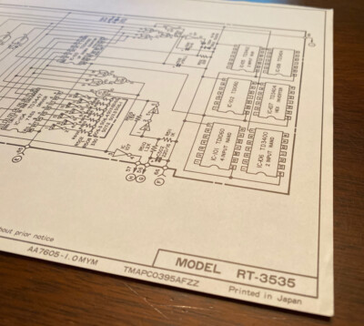 SHARP OPTONICA RT-3535 CASSETTE DECK ORIGINAL SCHEMATIC DIAGRAM M008y
