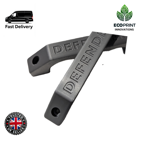Silver Land Rover Defender Interior Handles x2 - 3D Printed Metal Look - Picture 7 of 9
