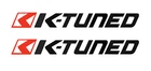 2Pcs K-TUNED STICKER VINYL FOR HONDA ACURA INTEGRA CIVIC EF EK S2000 DC5 K24 K20