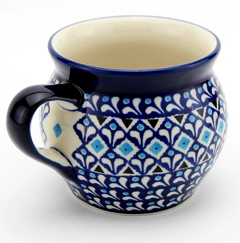 Polish Pottery 16 oz. Bubble Mug by Zaklady Boleslawiec – Handcrafted Stoneware