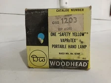 NEW DANIEL WOODHEAD 1203 SAFETY YELLOW VAPORTEX PORTABLE HAND LAMP FIXTURE 