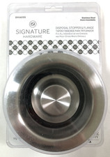 Signature Hardware SH162SS 3-1/2" Brass Kitchen Garbage Disposal Flange, Stopper