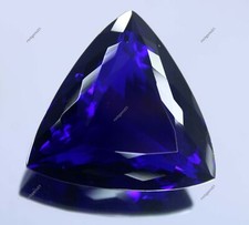 CERTIFIED 52 Ct Natural Deep Blue Tanzania OF Tanzanite Trillion Loose Gemstone