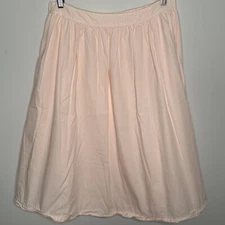 Michael Stars Cotton A Line Elastic Waist Pull-On Skirt Size 8 Peach Pink Lined
