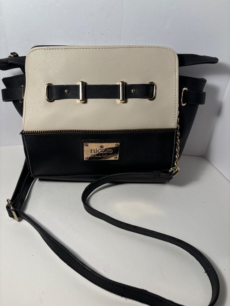 Nicole by Nicole Miller handbag purse gold chain strap crossbody bag Nice