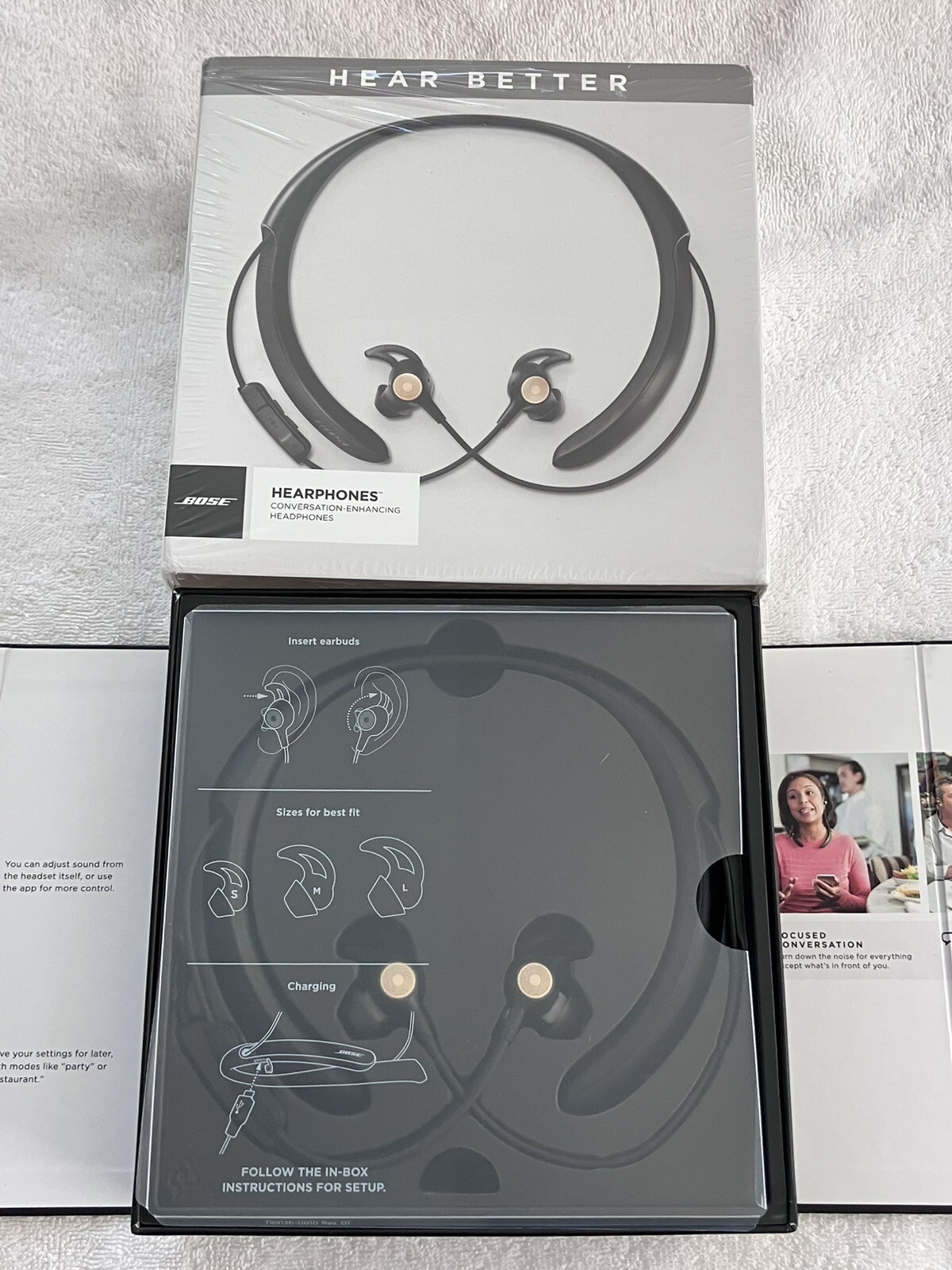 BOSE Hearphones Bluetooth Wireless Headphones in Black Gold with Conversation Enhancement  -image