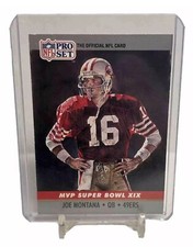 1990 NFL Pro Set Joe Montana QB MVP Super Bowl 49ers Card