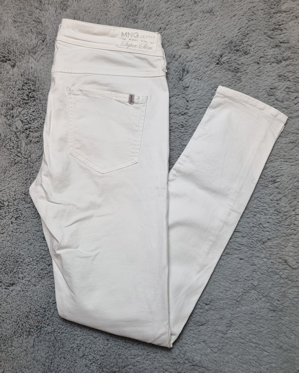 Slim Jeans Pantalon Elektra Mango Mango MNG Elektra White Jeans