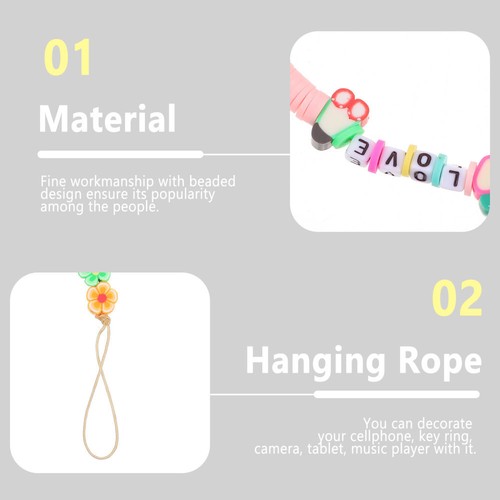 Letter Chain Decorative Beaded Lanyard -lost Strap - 第 6/12 張圖片