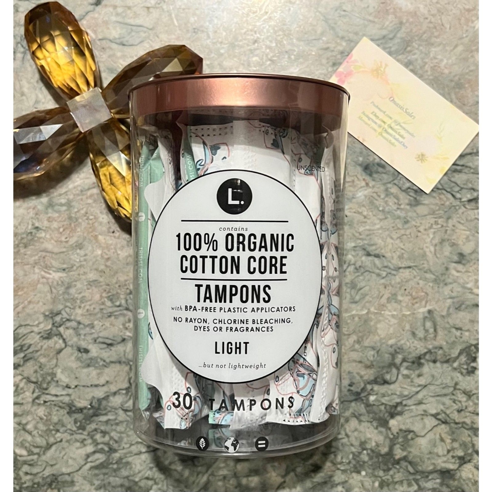 L. Organic Cotton Full Size Light Tampons 30ct eBay