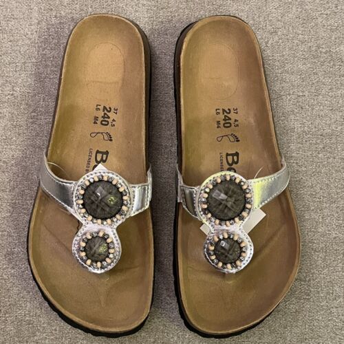 Birkenstock Betula Silver Gemstones Sandals Thongs 6M 37 NIB